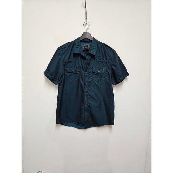 Guess Men’s Button Down Logo Shirt Large - Picture 1 of 7